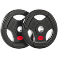 Discos de Pesos com Orifício de Ø50 mm 2 Discos de 15 kg com Anel Interior de Aço e Triplo Aperto para Halteres e Barras Treino Fitness em Casa Ginásio Ø34x5 cm Preto — foto 1