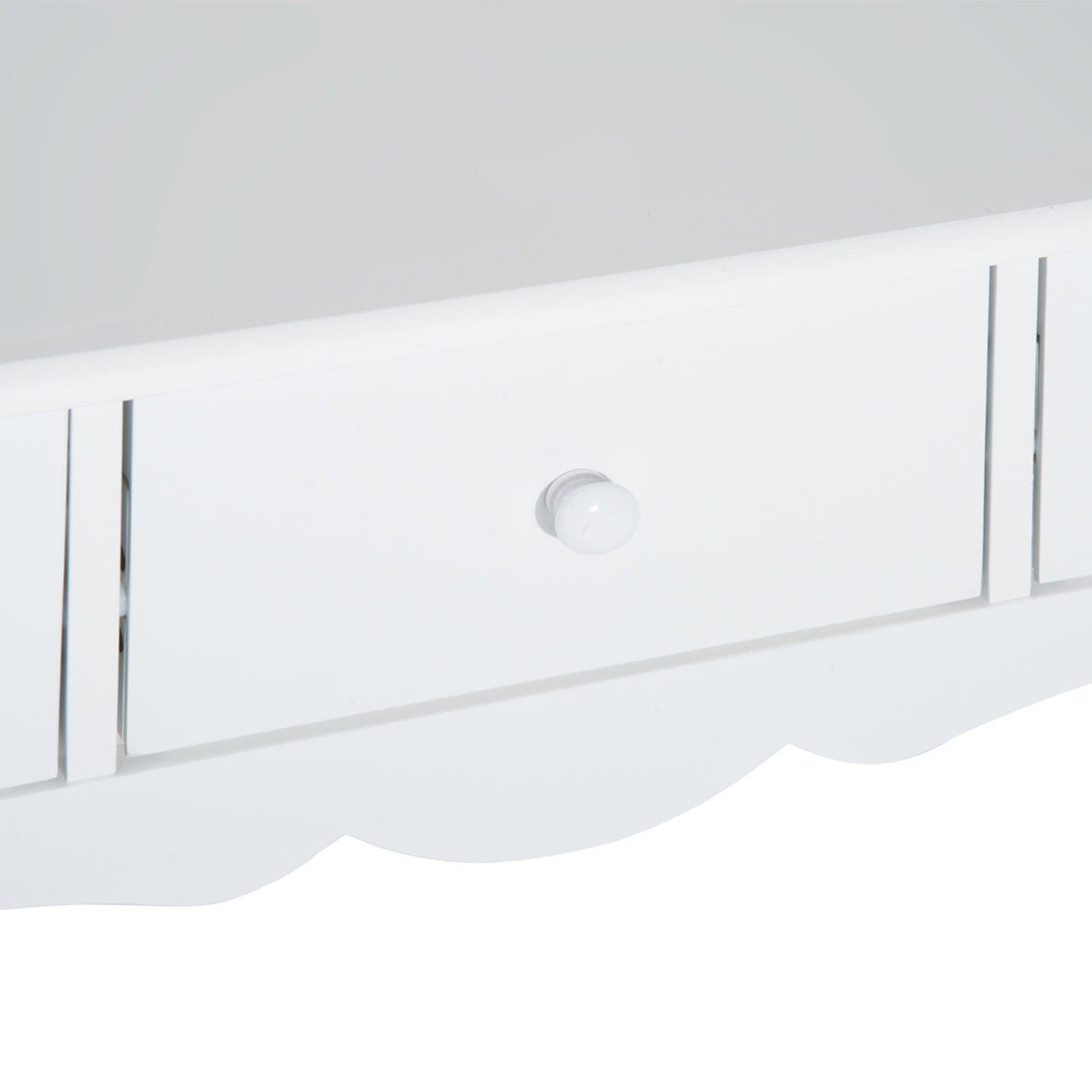 Mesa Consola Elegante Móvel de Entrada com 3 Gavetas 100x32x85cm Branco — foto 9