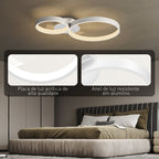 Candeeiro de Teto LED 40W Candeeiro Moderno com Iluminação LED 3000K/4000K/6500K para Quarto Sala Cozinha Sala de Jantar 59x38x7,4 cm Branco — foto 6