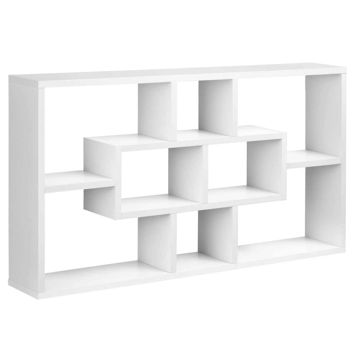 Decorativa Prateleira Conjunto de 8 Prateleiras Prateleiras de Livros Prateleiras Flutuantes Cubos Modernos 85x14.5x47.5 cm de carga 20 kg De Madeira — foto 1