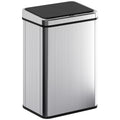 Lixeira com Sensor 40 L Aço InoxidávelLixeira Automática com Tampa de Fecho Suave Sensor de Movimento 35,5x26x55 cm Prata — foto 1