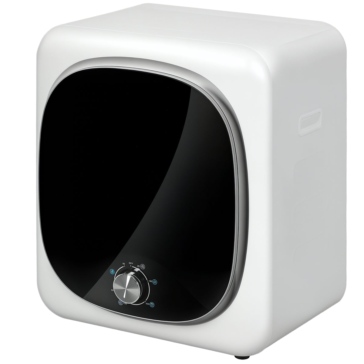 Máquina de Secar por Evacuação 4 kg Máquina de Secar Roupa 800W com Função Anti-Vincos Esterilização 5 Programas Carga Frontal Fácil de Engomar Tambor em Aço Inoxidável 48x40x56 cm Branco — foto 1