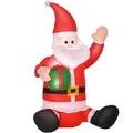 Pai Natal Insuflável de 1,2 m com Presente Decoração de Natal Iluminação LED 70x50x120cm Multicolorido — foto 1