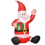 Pai Natal Insuflável de 1,2 m com Presente Decoração de Natal Iluminação LED 70x50x120cm Multicolorido — foto 1