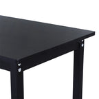 Secretária de Canto Mesa de Computador em Forma de L com Estrutura de Aço 168x120x75cm Preto — foto 8