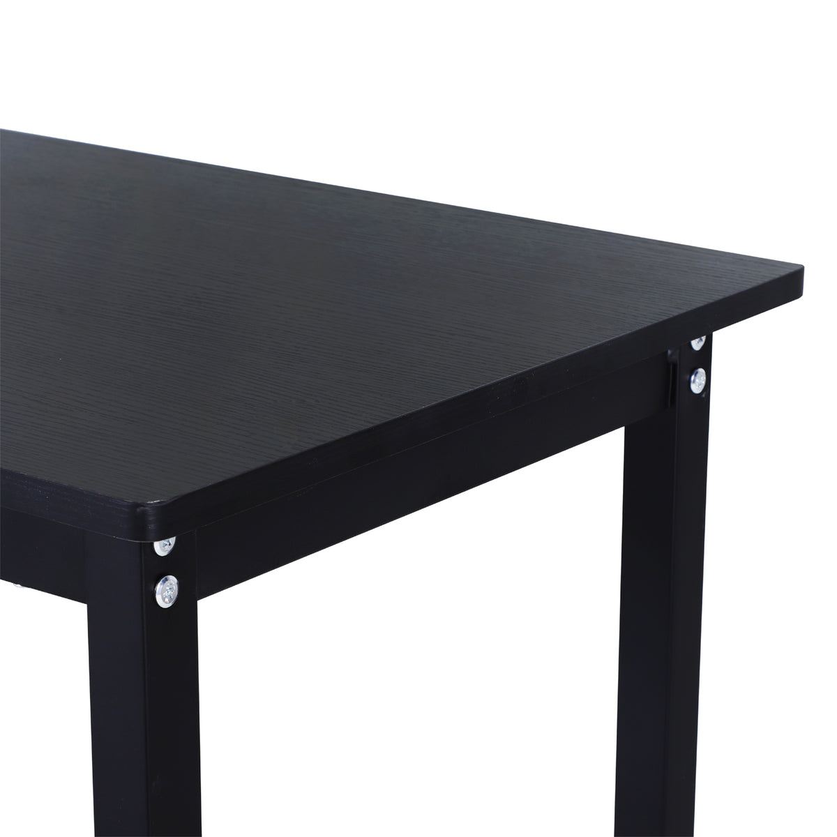 Secretária de Canto Mesa de Computador em Forma de L com Estrutura de Aço 168x120x75cm Preto — foto 8