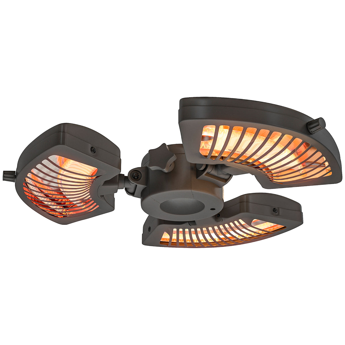 Aquecedor por Infravermelhos para Chapéu de Sol 2400W Aquecedor Exterior Elétrico de Alumínio com 3 Níveis de Aquecimento Proteção Anti-Tombo IP44 para Pátio e Jardim Ø55x8 cm Preto — foto 1