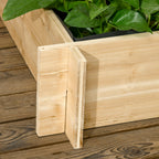Floreira de 3 Níveis com Treliça Hortal Vertical com Tecido não Tecido para Cultivos de Verduras Flores Ervas 95x95x110 cm Madeira — foto 9