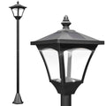 Candeeiro Solar de Jardim com Proteção IP44 Luzes LED para Exterior Pátio Varanda 15x15x120 cm Preto — foto 1
