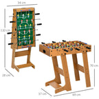 Mesa de Matraquilho para Crianças e Adultos Matraquilho 69x37x70cm com 2 Bolas 6 Hastes Metálicas 2 Placares de Pontos 18 Jogadores Pés Dobrável para Familias Festas Madeira — foto 3