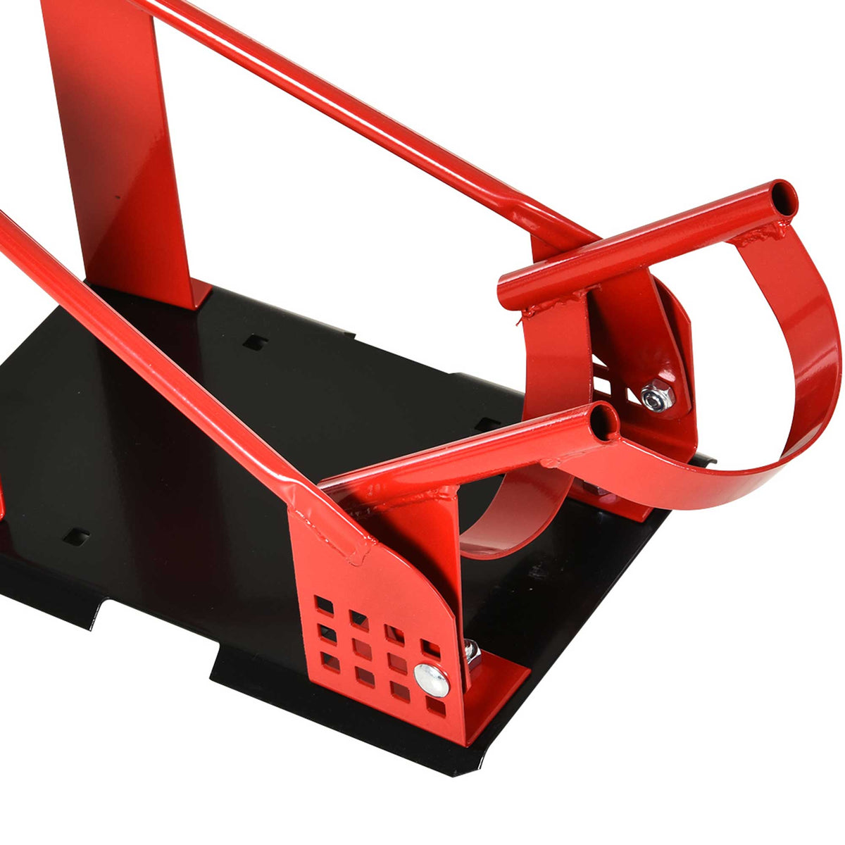 Cavalete Traseiro para Mota com Comprimento Ajustável Elevador Universal com Tampas de Borracha Estrutura Metálica Capacidade 450 kg para Trabalhos de Manutenção 51-69x27,5x34 cm Preto — foto 7