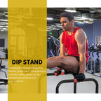 Suporte de treino de barras paralelas com alça extra larga para flexões inclinadas para construção muscular. Calistênicos. 63x41x73 cm Preto — foto 4