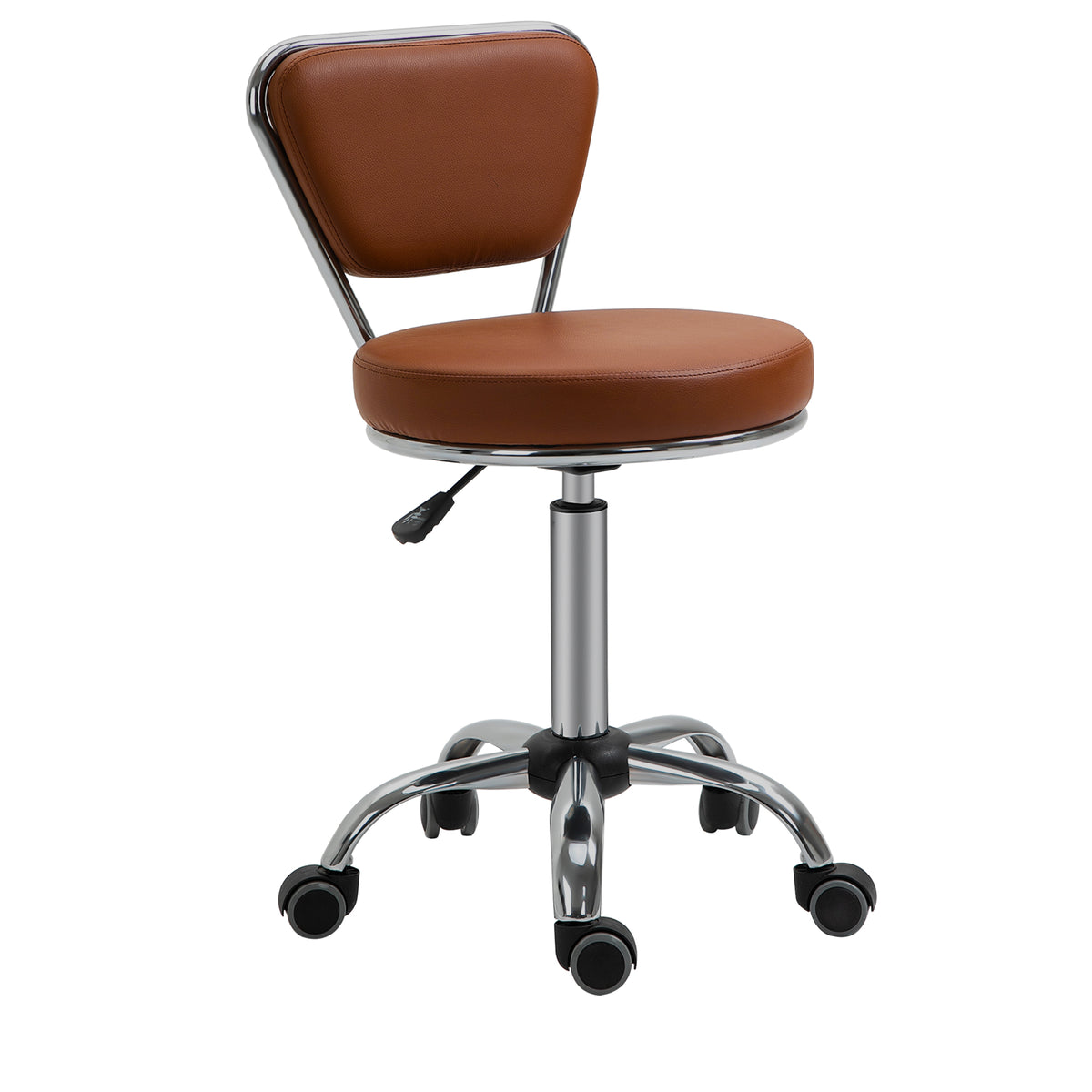 Banqueta de Massagem Vintage Giratória 360° Ø40 cm Altura Regulável 49-64 cm — foto 1