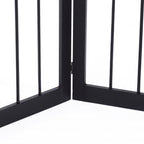 Barreira de Segurança Dobrável de 3 Painéis Portátil para Animais de Estimação Grade de Proteção para Cães Pequenos 160x76 cm para Portas Escadas Corredores Castanho — foto 8