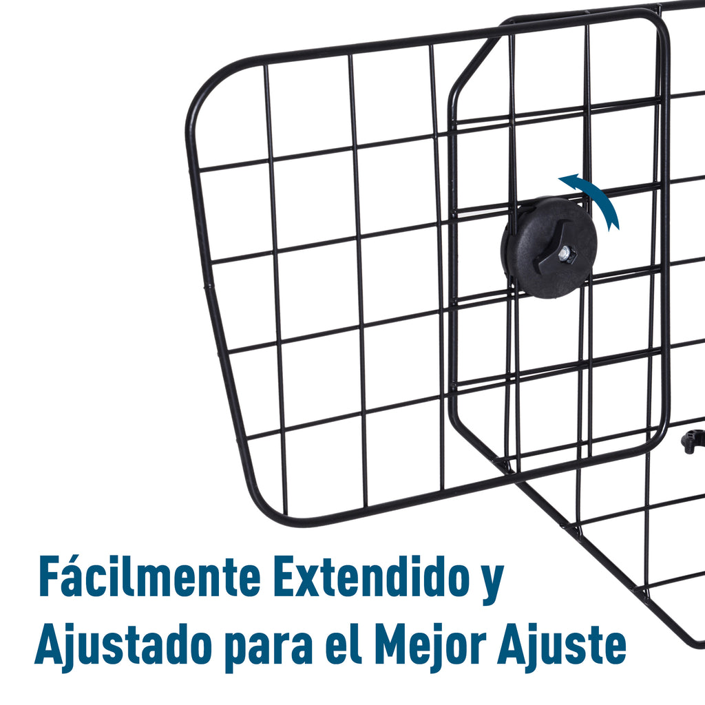 Grade de Segurança de Carro para Cães Universal Grade de Segurança para Cães com Largura Ajustável 89-122x41cm Preto — foto 7