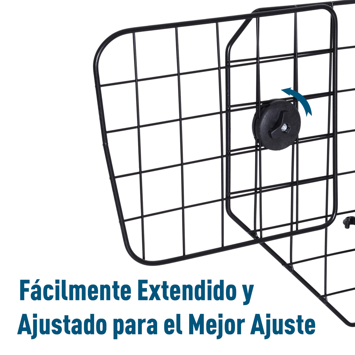 Grade de Segurança de Carro para Cães Universal Grade de Segurança para Cães com Largura Ajustável 89-122x41cm Preto — foto 7