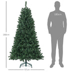 Árvore de Natal 180 cm Árvore de Natal Artificial com 760 Ramos de Arame de Memória e Base Recolhível Árvore de Natal para Sala Verde — foto 3
