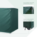 Capa de Proteção para Baloiço de Jardim, Capa Impermeável com Fecho, 215x155x150 cm, Verde — foto 5