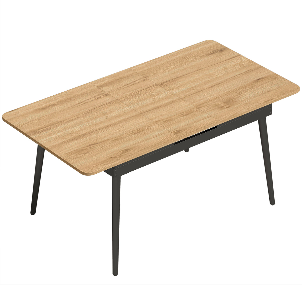Mesa de Jantar Extensível 130-160 cm Mesa de Cozinha com Cantos Arredondados Carvalho — foto 1