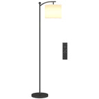 Candeeiro de Pé LED Candeeiro de Pé para Sala com Temperatura de Cor de Ajuste Contínuo 11 Níveis Comando à Distância Temporizador de 60 Minutos 54,3x30,6x159,6 cm Preto — foto 1