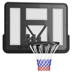 Tabela de Basquetebol de Parede Painel de Basquetebol para Interior e Exterior com Painel Inquebrável de 110x75 cm e Rede Resistente a Rasgos para Adultos e Crianças Preto — foto 1