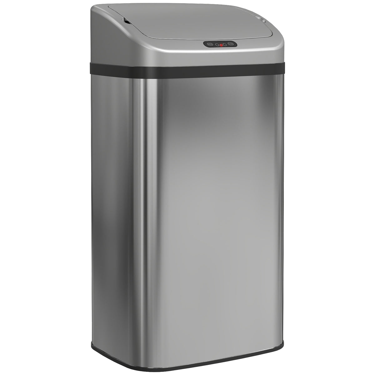 Balde de Lixo Automático para Cozinha 48 L Aço Inoxidável Sensor Infravermelho Fechamento Automático Antimarcas de Dedos para Escritório 33x25x69 cm Prata — foto 1