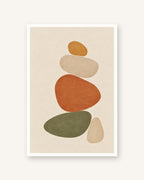 Seixos · Quadro abstrato — acabamento:poster
