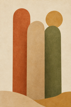 Quadro abstrato «Colunas» em tela vertical — abstrato-05_ver