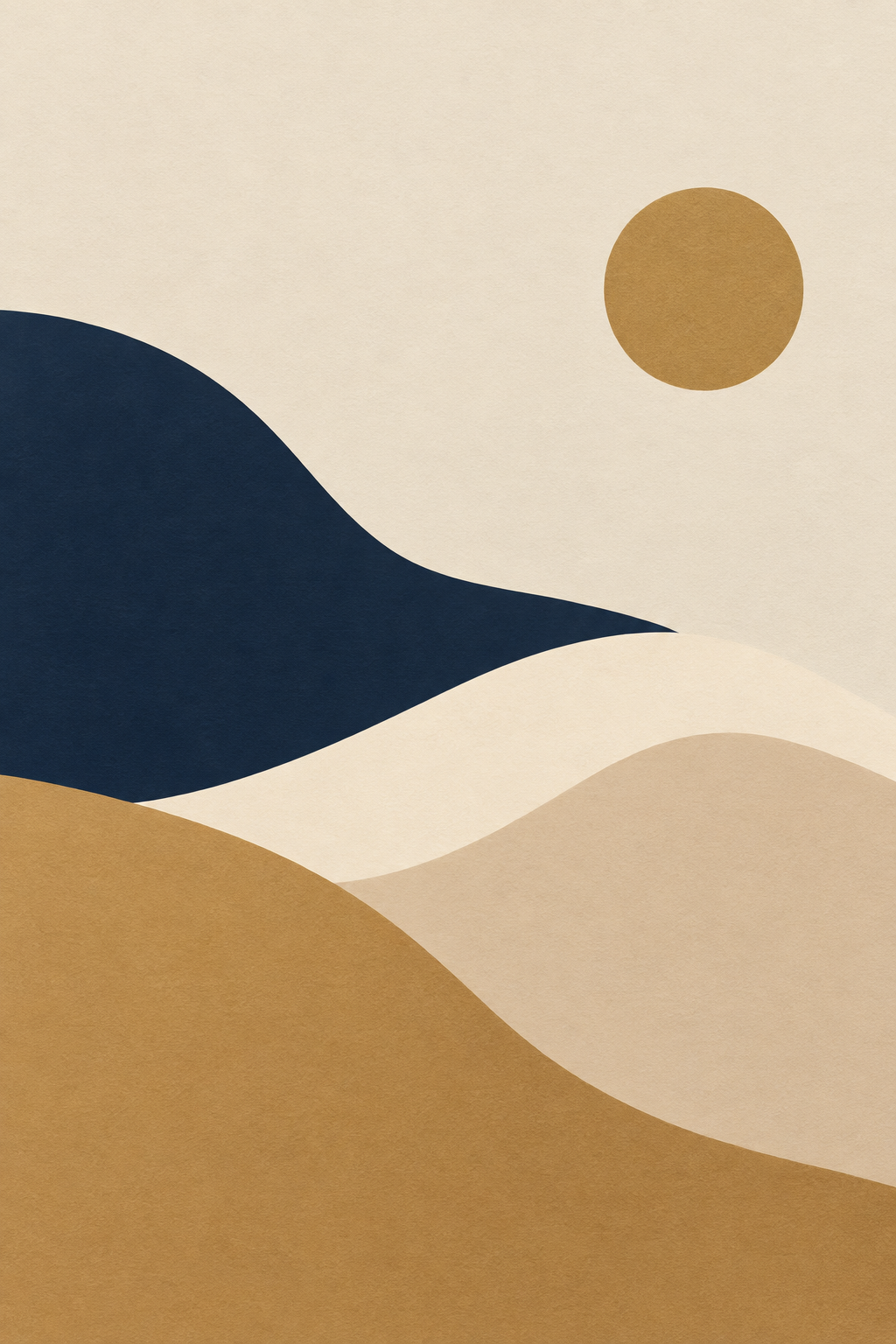 Dunas · Minimalista · Quadro abstrato — abstrato-dunas-minimal_ver