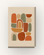 Grelha · Boho · Quadro abstrato — acabamento:slim