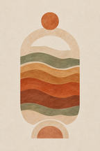 Horizonte · Boho · Quadro abstrato — abstrato-horizonte-boho_ver