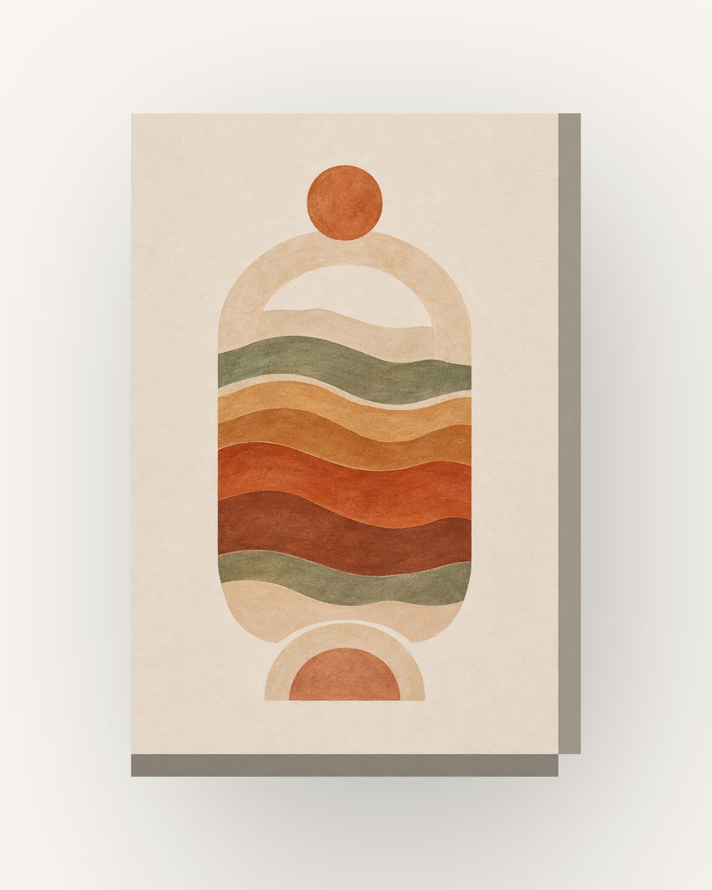 Horizonte · Boho · Quadro abstrato — acabamento:slim