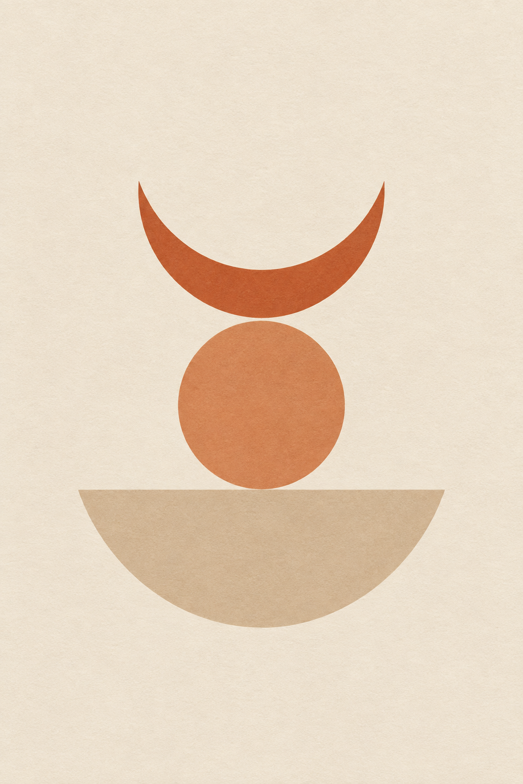 Meia-lua · Minimalista · Quadro abstrato — abstrato-meia-lua-minimal_ver