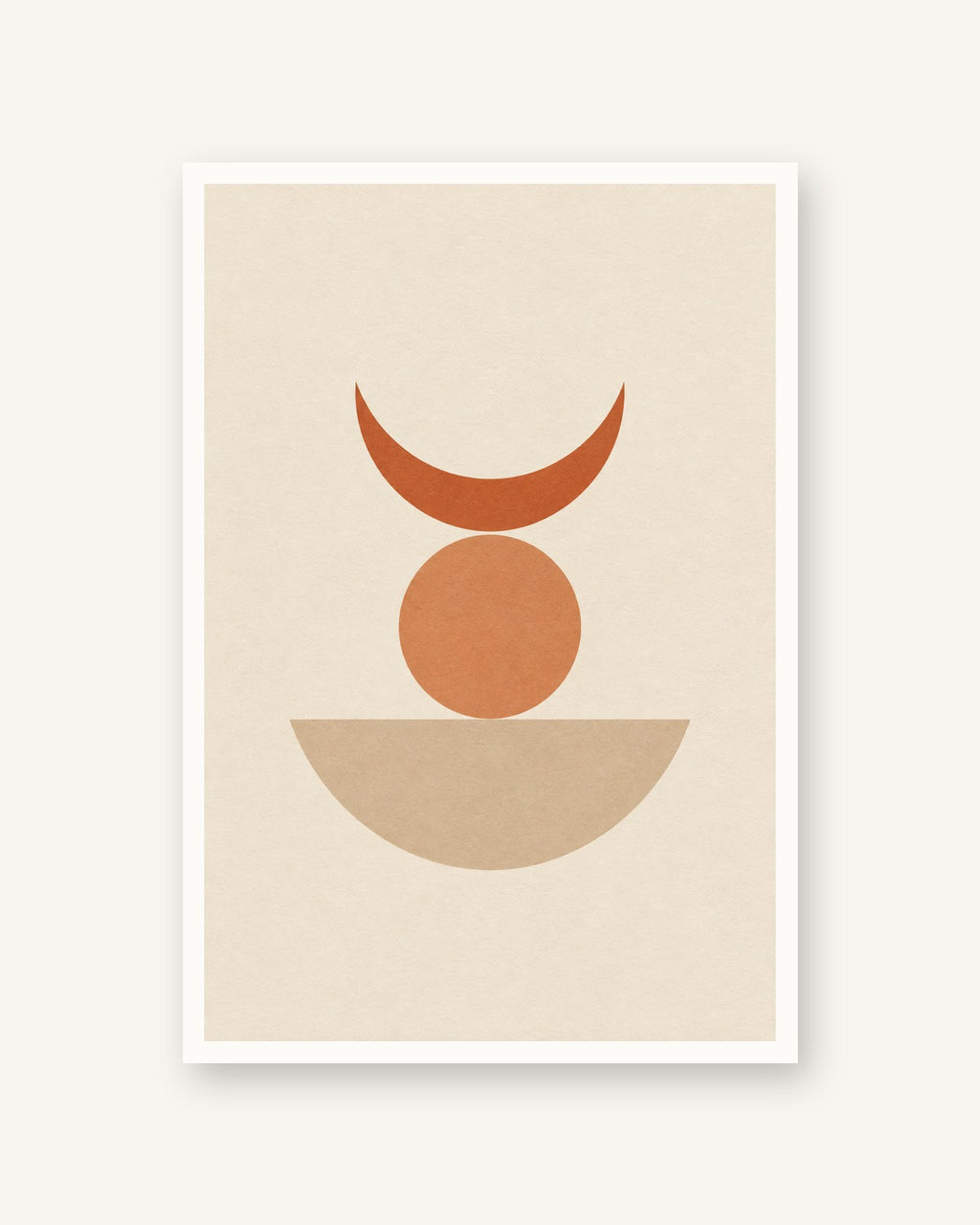 Meia-lua · Minimalista · Quadro abstrato — acabamento:poster