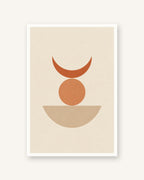Meia-lua · Minimalista · Quadro abstrato — acabamento:poster