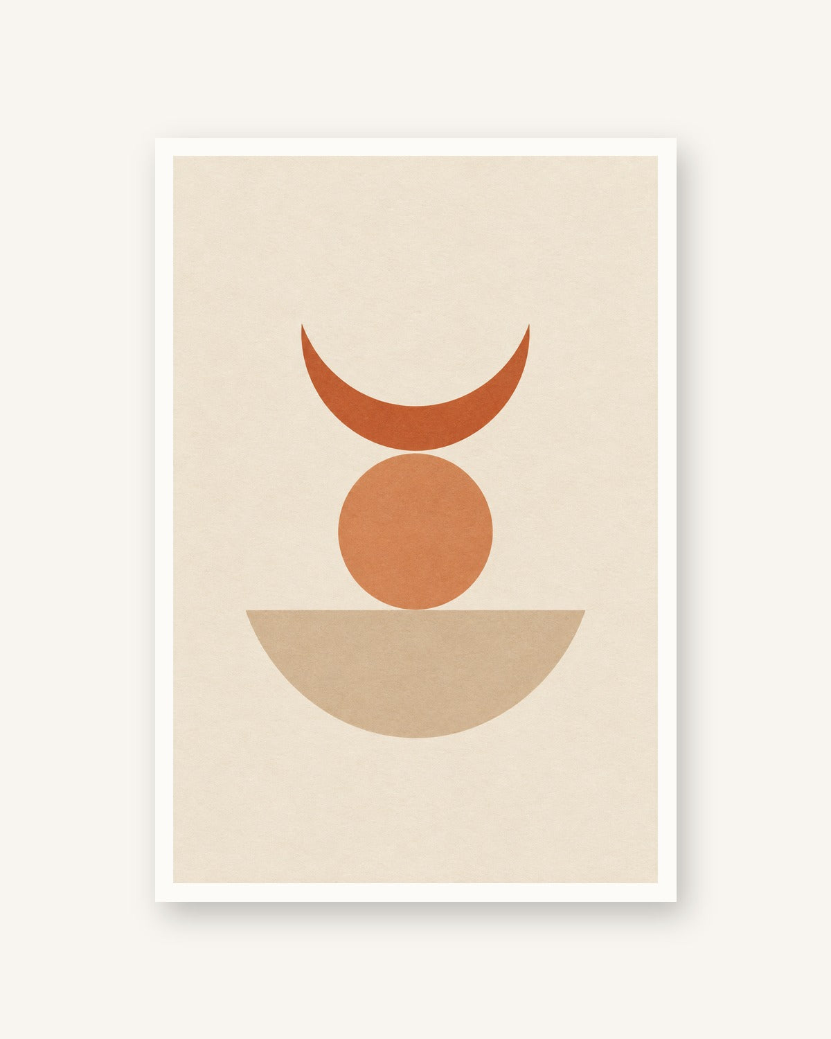 Meia-lua · Minimalista · Quadro abstrato — acabamento:poster