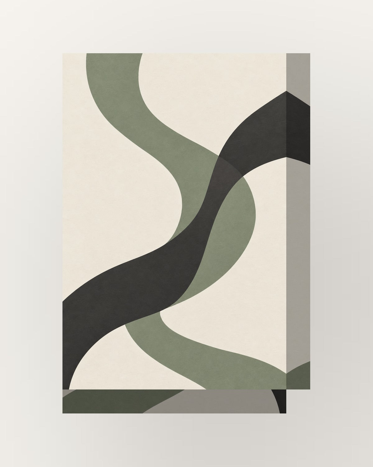 Ondas · Minimalista · Quadro abstrato — acabamento:thick