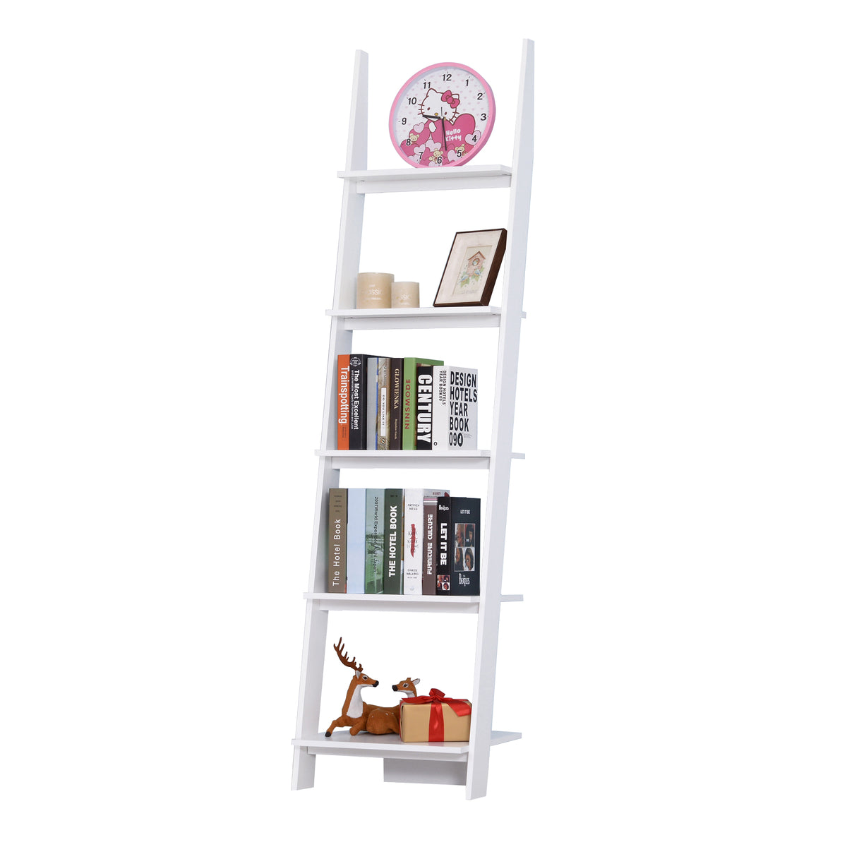 Estante em forma de Escada com 5 Prateleiras 50x40x195cm — foto 1
