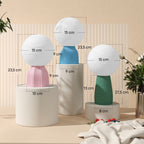 Conjunto de 3 Candeeiros de Mesa de Cabeceira 3D Candeeiros de Mesa com 3 Cores Brilho Ajustável em 10 Níveis Conexão USB para Casa Escritório Quarto Branco — foto 3