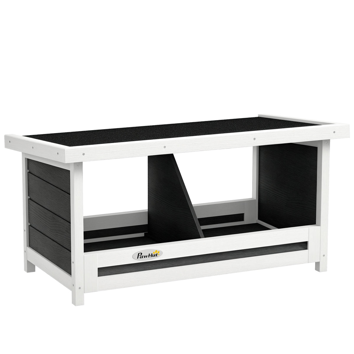 Ninho para Galinhas de Madeira Caixa Ninho para 2 Galinhas com 2 Compartimentos e Telhado Asfáltico para Interior e Exterior 66x37x34 cm Cinza — foto 1