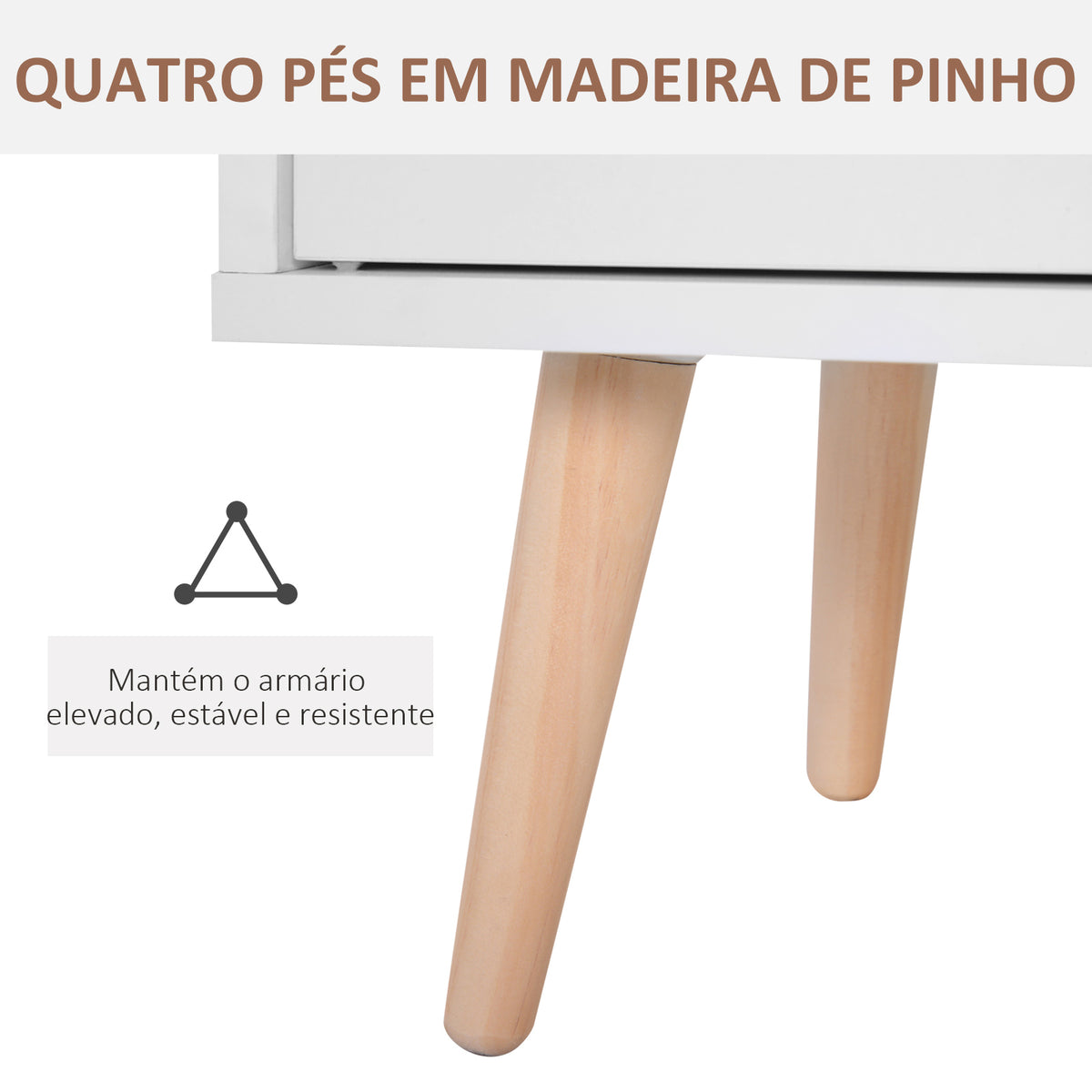 Armário Gabinete Móveis Multiuso para Sala de Jantar Sala de Estar Casa de Banho Corredor 80x29,5x96cm — foto 6
