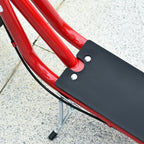 Trotinete para Crianças acima de 5 Anos e Adolescentes com Guiador Ajustável em Altura 2 Pneus de Borracha Insufláveis com Travagem Dupla e Rodas 16" Carga 100 kg 139x58x90-96 cm Vermelho — foto 8
