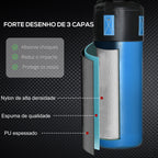 Saco de Boxe Profissional Puching Bag com Luvas de 8 oz Gancho e Bolsa de Armazenamento Saco de Areia de Treinamento para Adultos e Adolescentes Ø25x102 cm Azul — foto 4