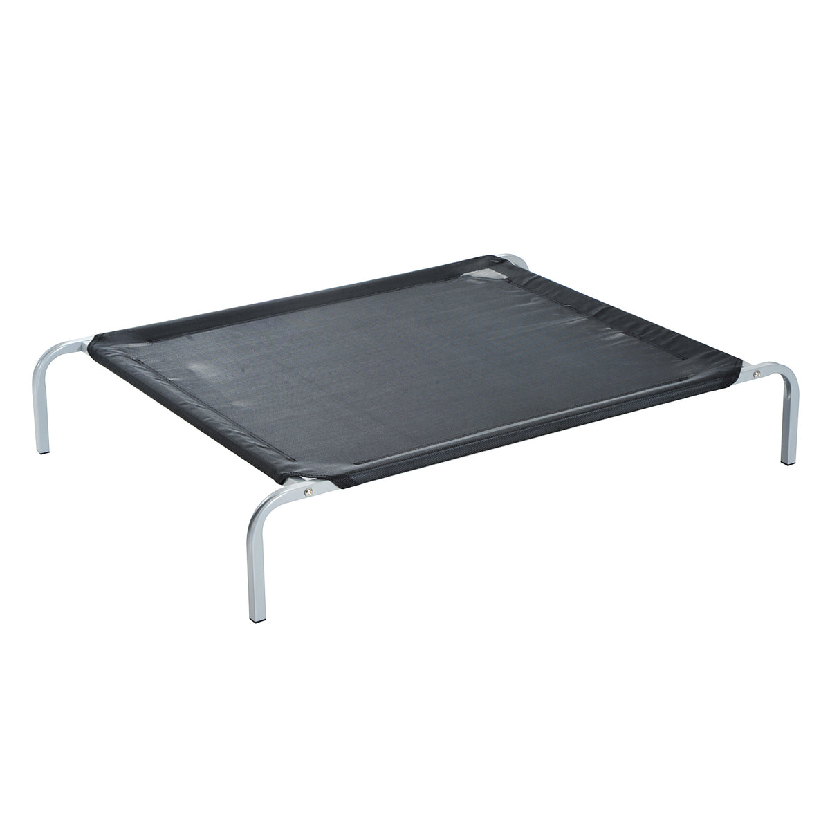 Cama Elevada para Animais de Estimação Cama para Cães e Gatos Desmontável Tecido Textilene Exterior Jardim Terraço 89x58x20cm Preto — foto 1