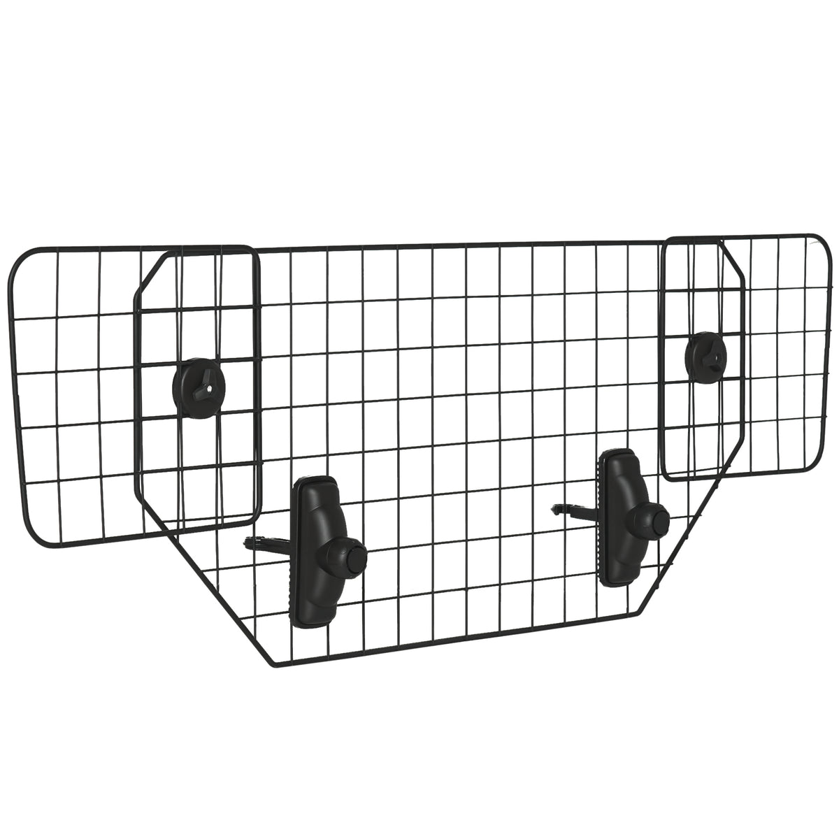 Grade de Segurança de Carro para Cães Universal Grade de Segurança para Cães com Largura Ajustável 90-120x40,5cm Preto — foto 1