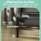 Cama elevada para animais de estimação Portátil com tecido respirável de toldo removível para interior e exterior 92x76x90 cm cinza — foto 7