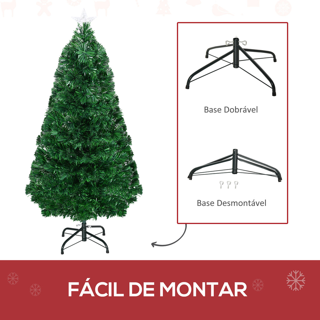 Árvore de Natal Artificial 90cm Árvore de Natal com 12 Luzes LED 3 Cores e 90 Ramos PVC Decoração de Natal Verde — foto 8