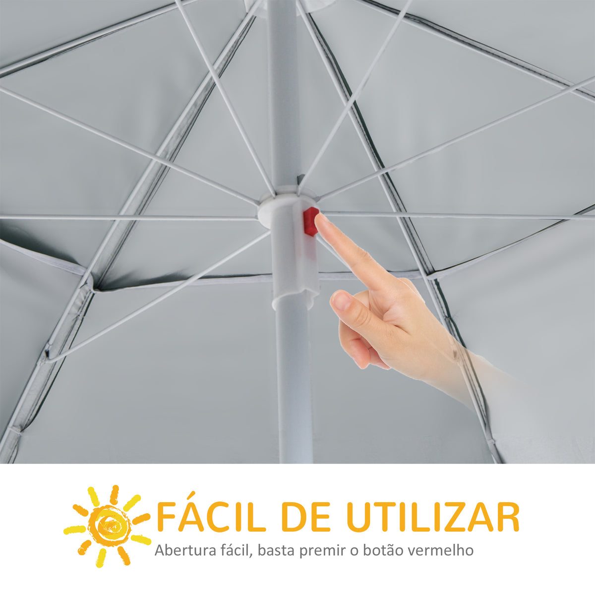 Chapéu de Sol de Praia com Painéis Laterais Tipo Tenda Chapéu de Sol para Praia com Proteção UV Φ210x222cm Verde Escuro — foto 4