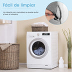 Almofada de Cunha Triangular com Design Curvo e Capa Lavável 51 x 32 x 63 cm Cinzento — foto 8