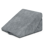 Almofada Triangular Espuma Viscoelástica Cama Sofá Capa Removível Leitura Relaxamento Cinza — foto 2